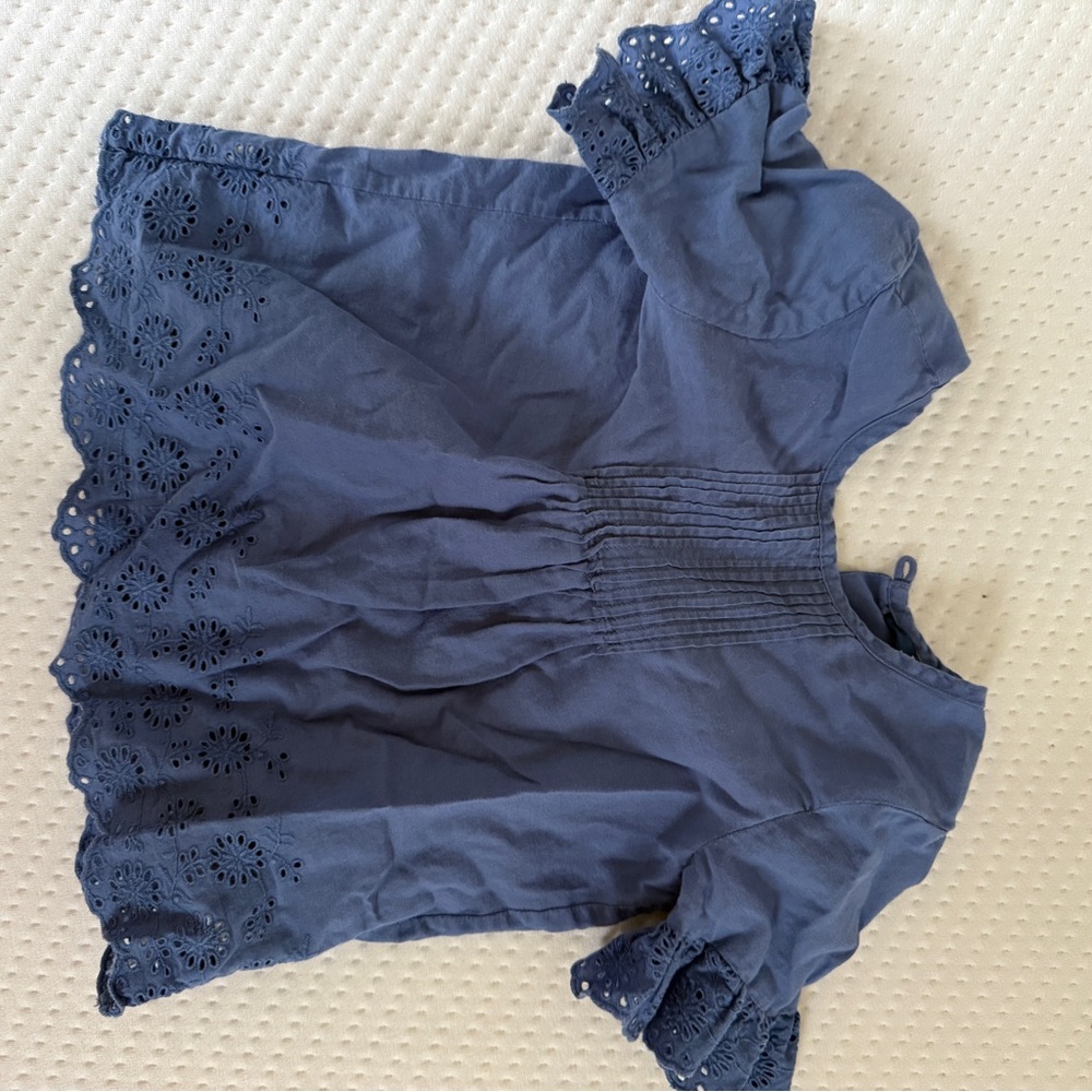 Polo Ralph Lauren blue ruffle top 2t